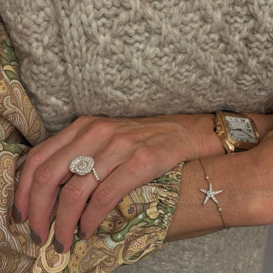 Seastar Dream 18K Gold, Rosegold or Whitegold Bracelet w. Diamonds