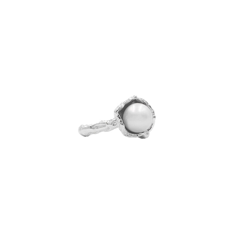 The Chári Silver Ring w. Pearl