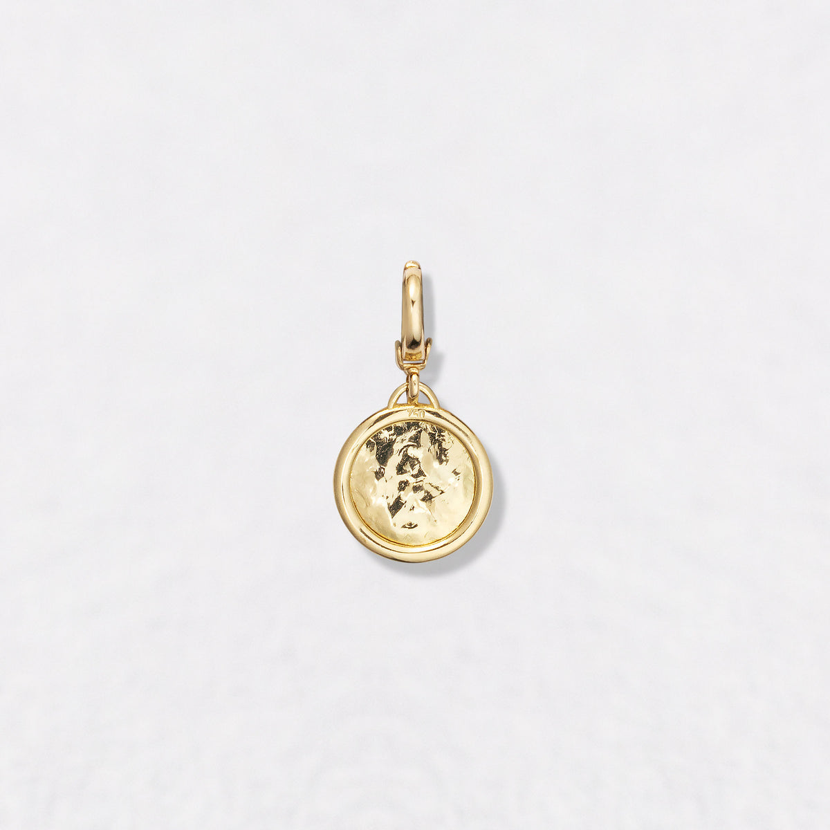 Small Sun Disc 18K Gold Pendant
