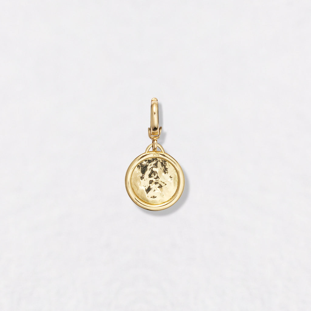 Small Sun Disc 18K Gold Pendant