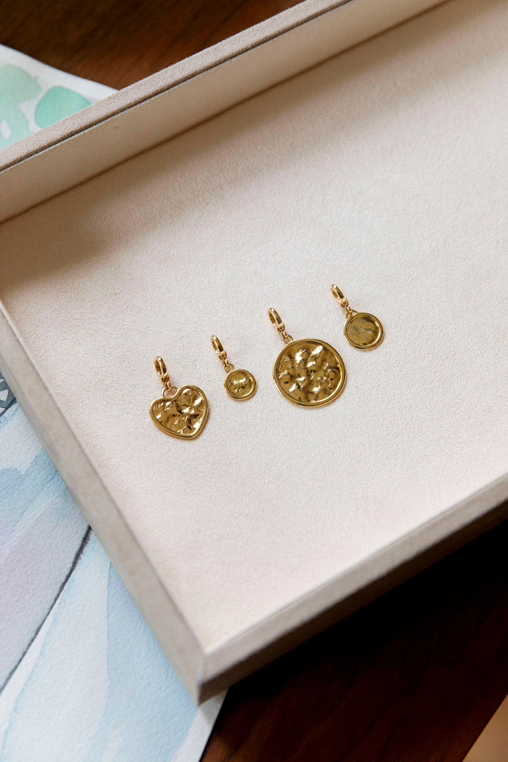 Small Sun Disc 18K Gold Pendant