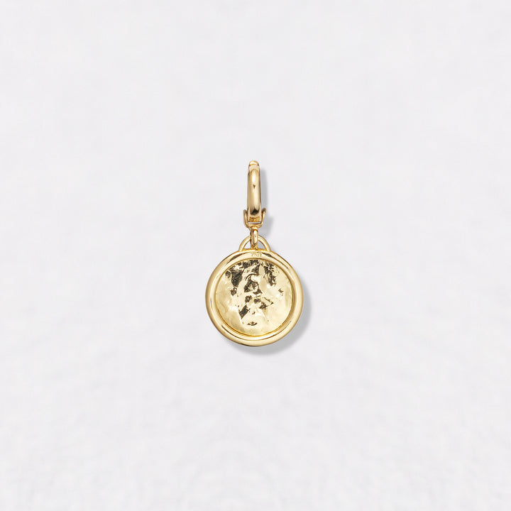 Small Sun Disc 18K Gold Pendant