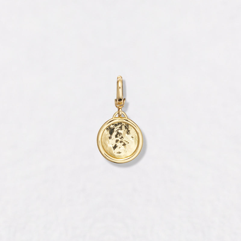 Small Sun Disc 18K Gold Pendant