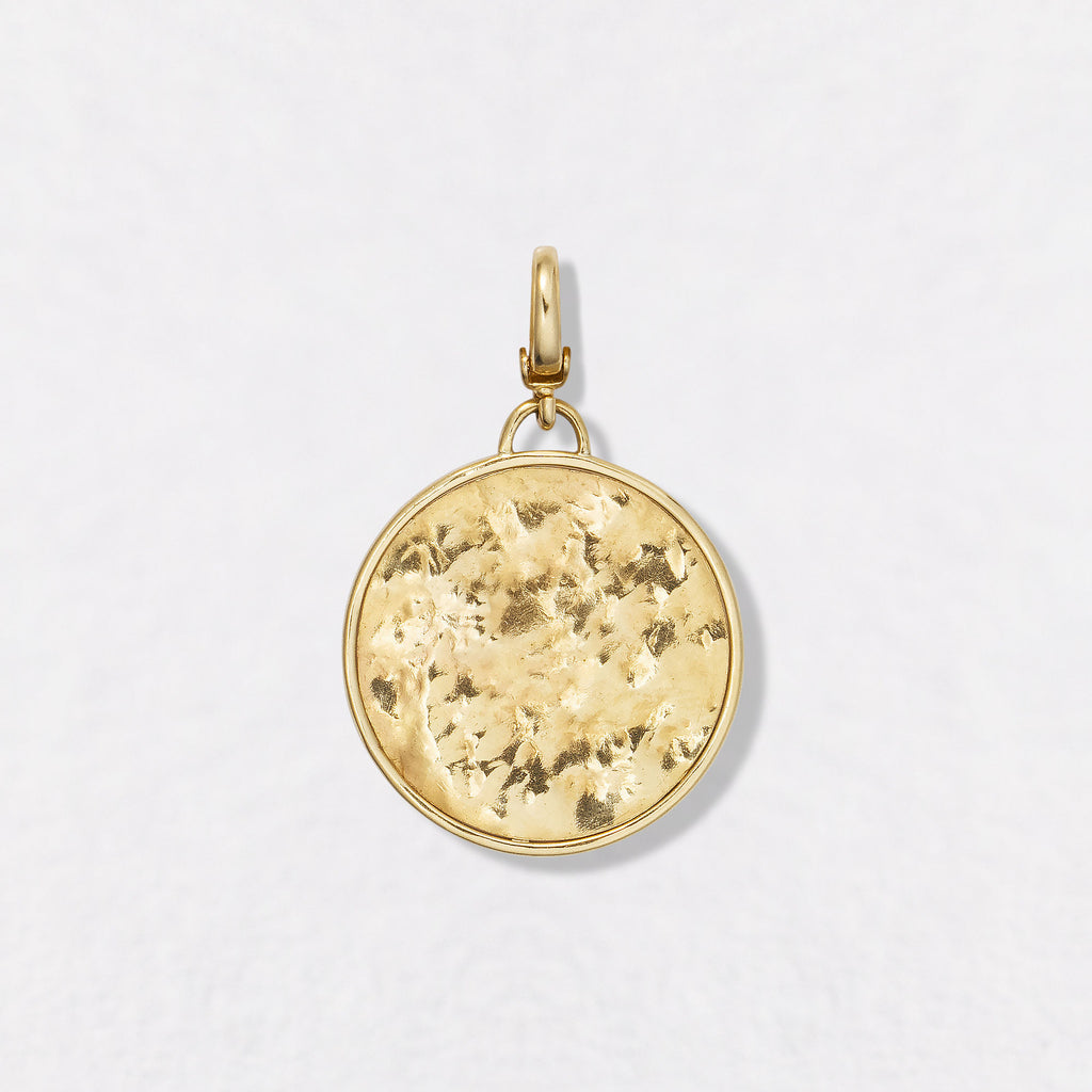 Sun Disc 18K Gold Pendant