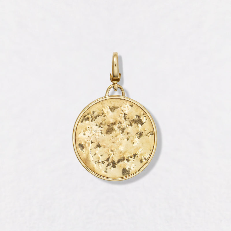 Sun Disc 18K Gold Pendant