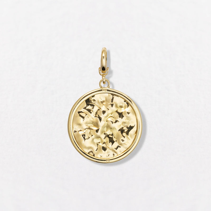 Sun Disc 18K Gold Pendant