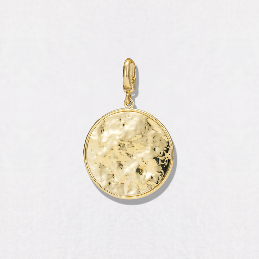 Sun Disc 18K Gold Pendant