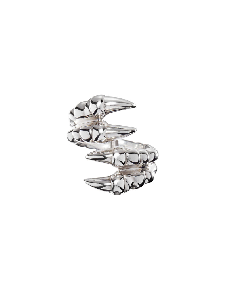 Claw Double Silver Ring