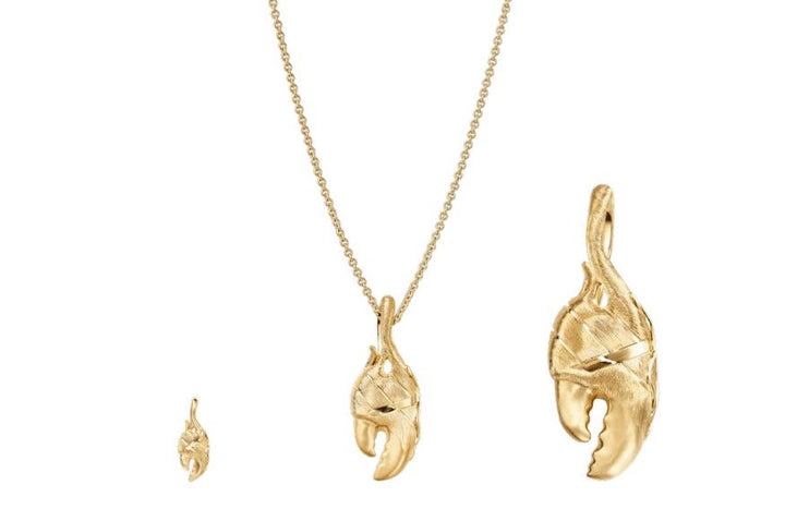 Young Fish Small Claw 18K Gold Pendant