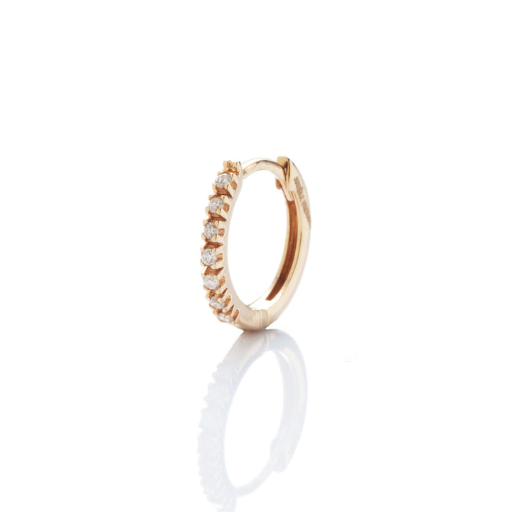 Dita Mini 18K Gold Hoop w. Diamonds