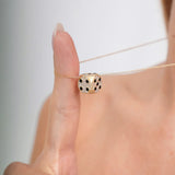 Mini Hasard 18K Gold Necklace w. Lab-Grown Diamonds