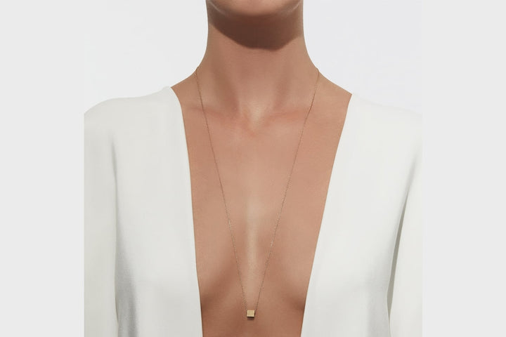 Cube 18K Gold Necklace