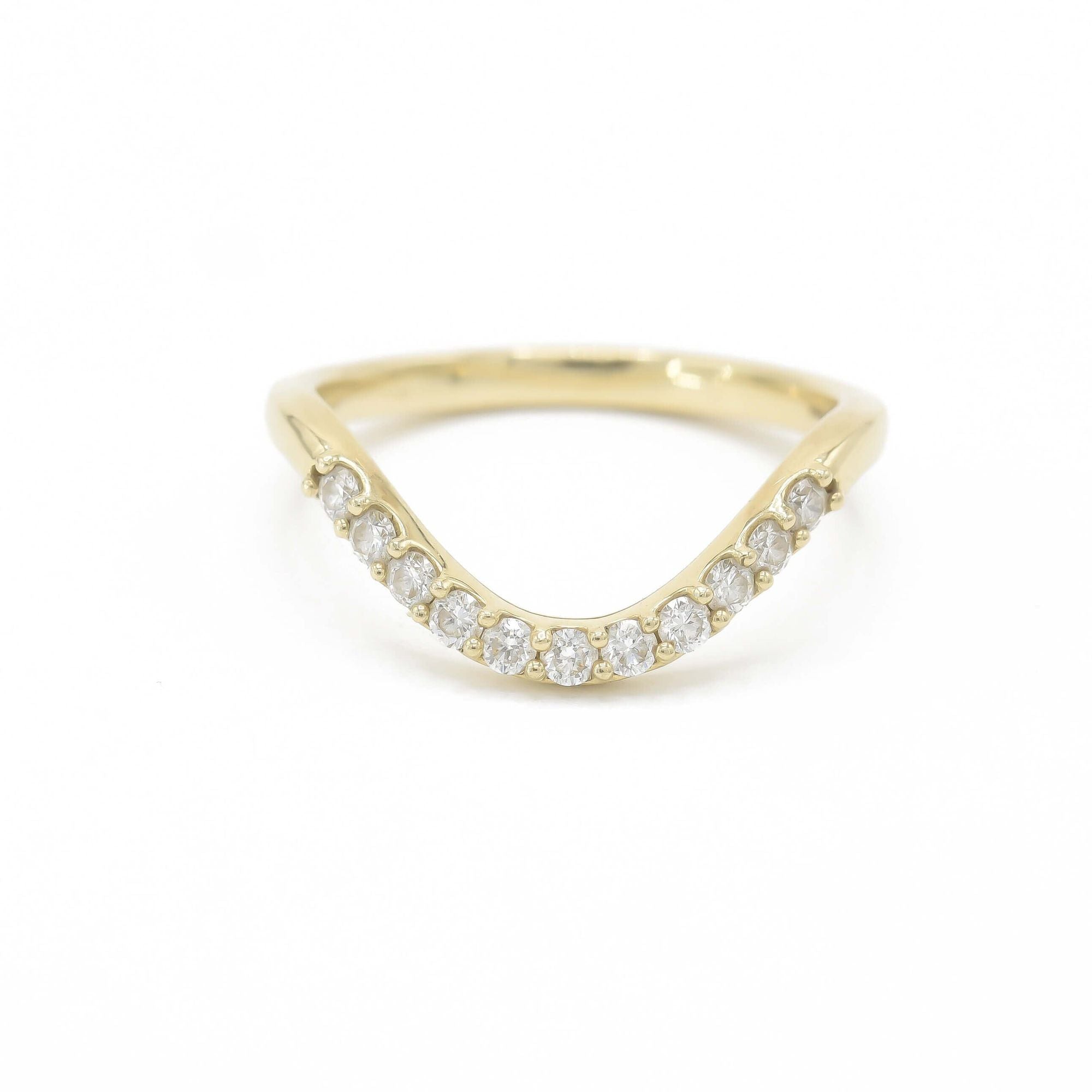 Dancing Diamonds 14K Gold Ring w. Diamonds