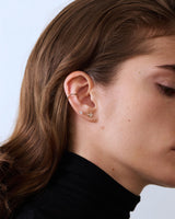 Arrow Pavé 14k Gold Studs w. Diamonds