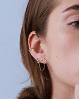 Intersection Pavé 14k Gold Studs w. Diamonds