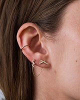 Intersection Pavé 14k Gold Studs w. Diamonds