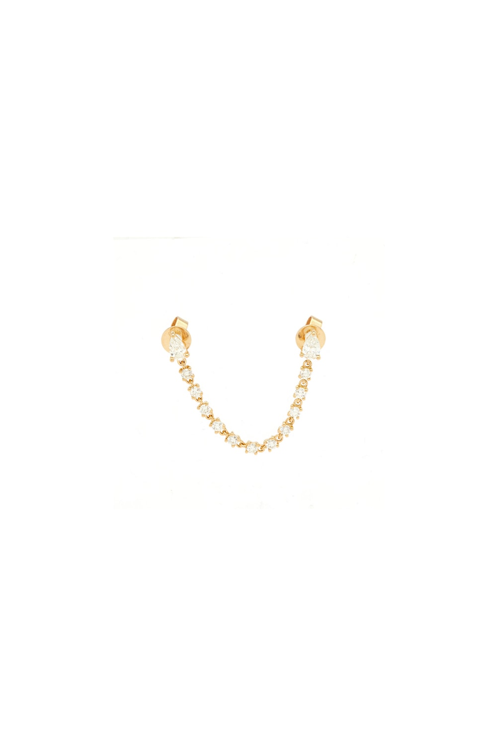 Double Pear Loop 18K Gold Earring