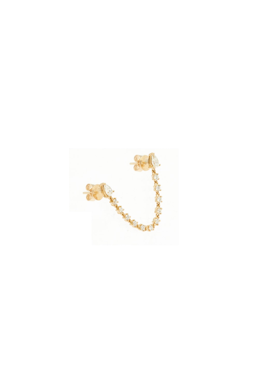 Double Pear Loop 18K Gold Earring
