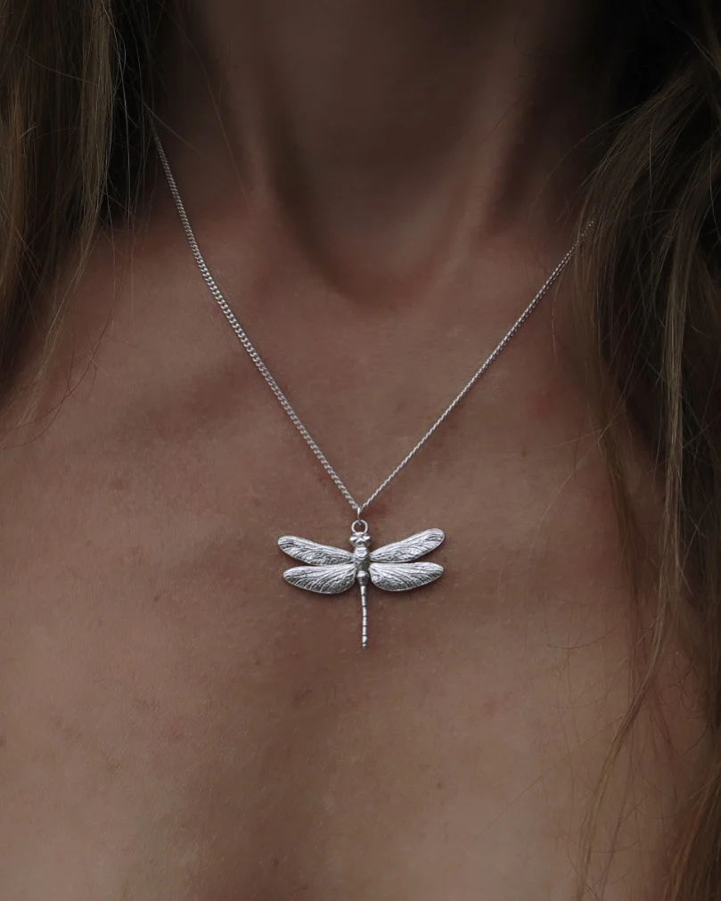 Dragonfly Silver Necklace