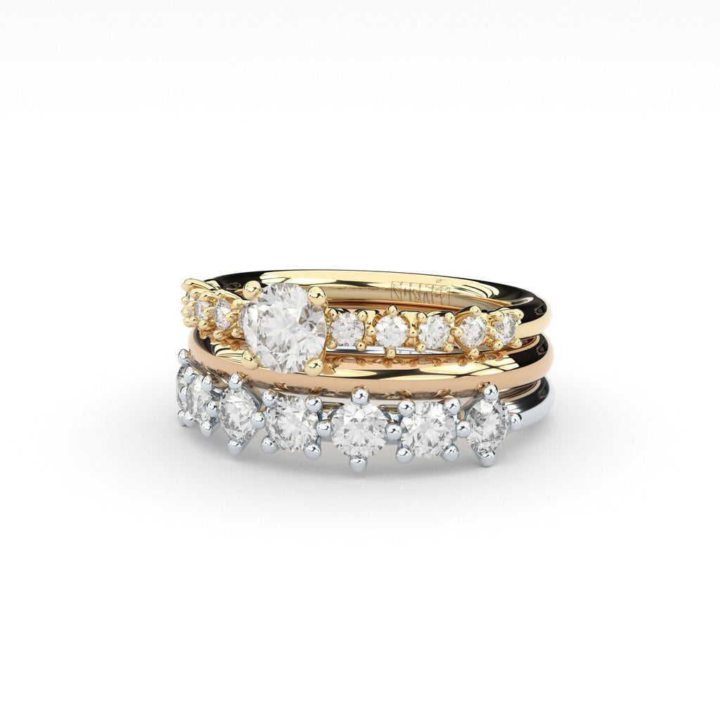 DUO+ 18K Goldring m. Labordiamanten