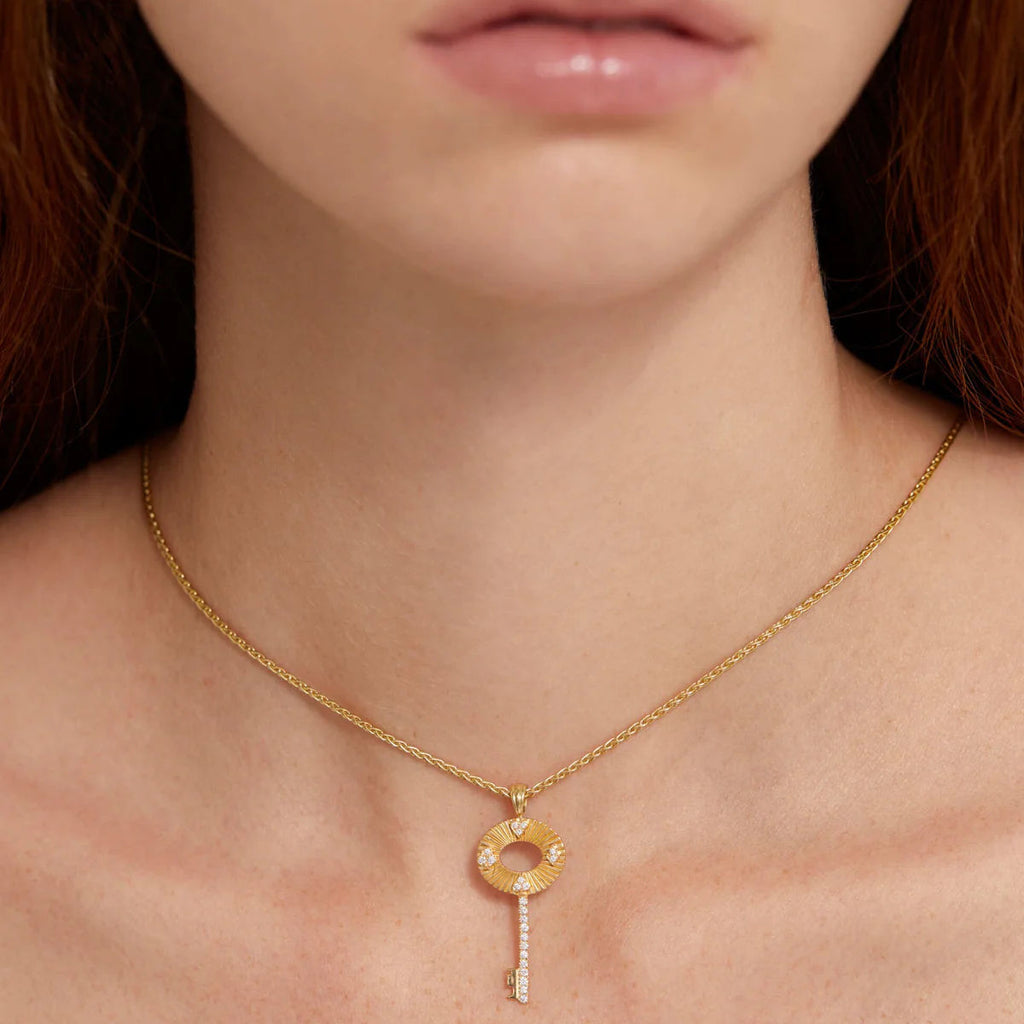 Pouvoir 18K Gold Necklace w. Lab-Grown Diamonds