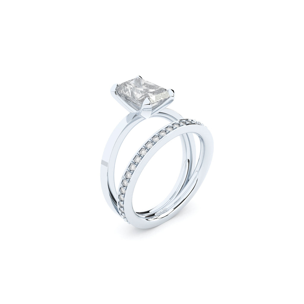 Reflection 18K Whitegold Ring w. Lab-Grown Diamonds