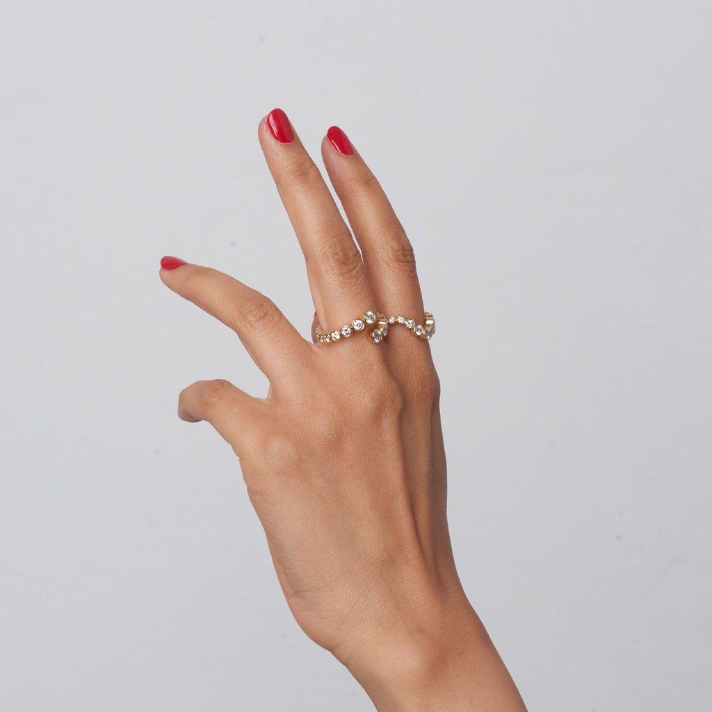 Ersa Ring aus 14K Gold mit Diamanten