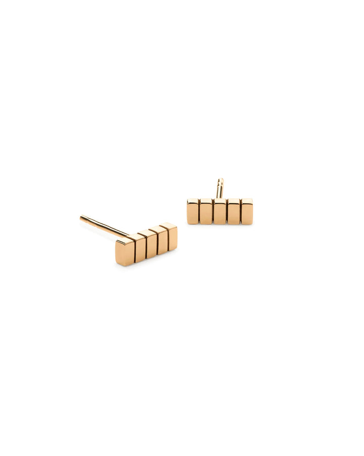 Facet Bar 14K Gold Studs