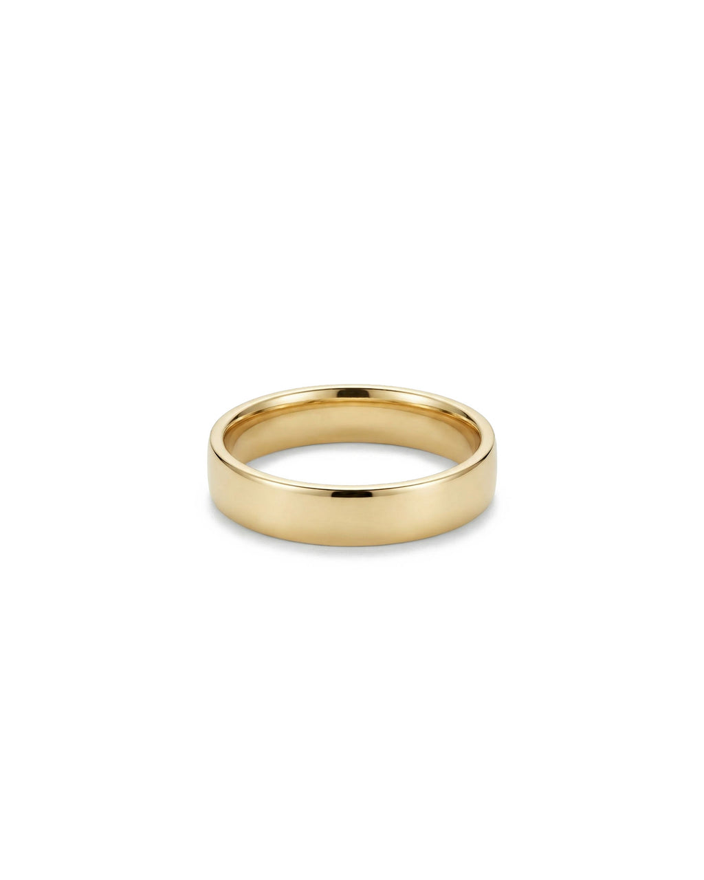 Flat 14K or 18K Gold or Whitegold 5mm Band Ring