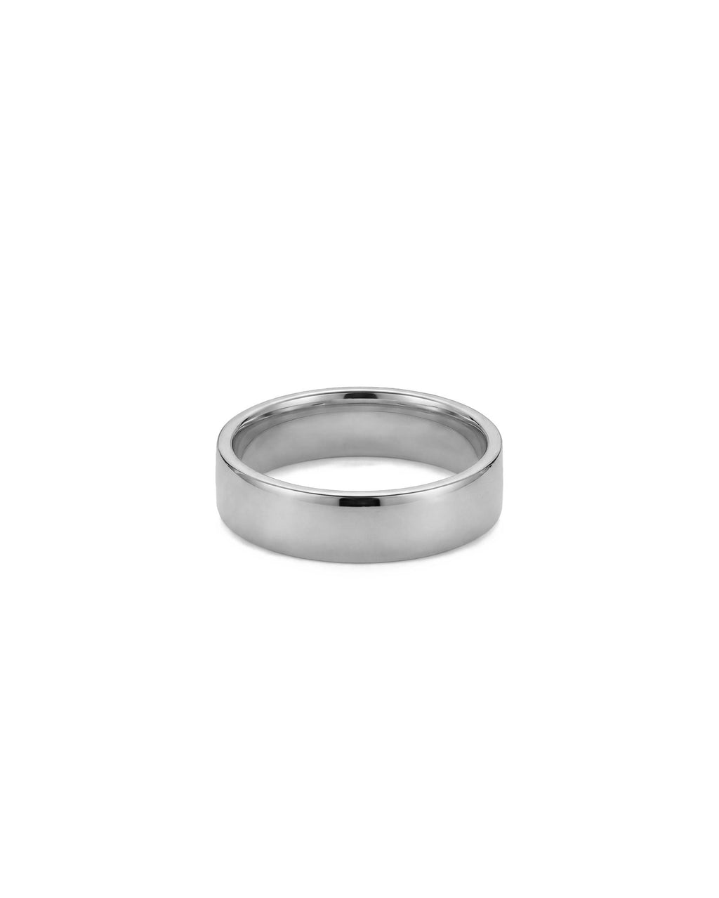 Flat 14K or 18K Gold or Whitegold 6mm Band Ring