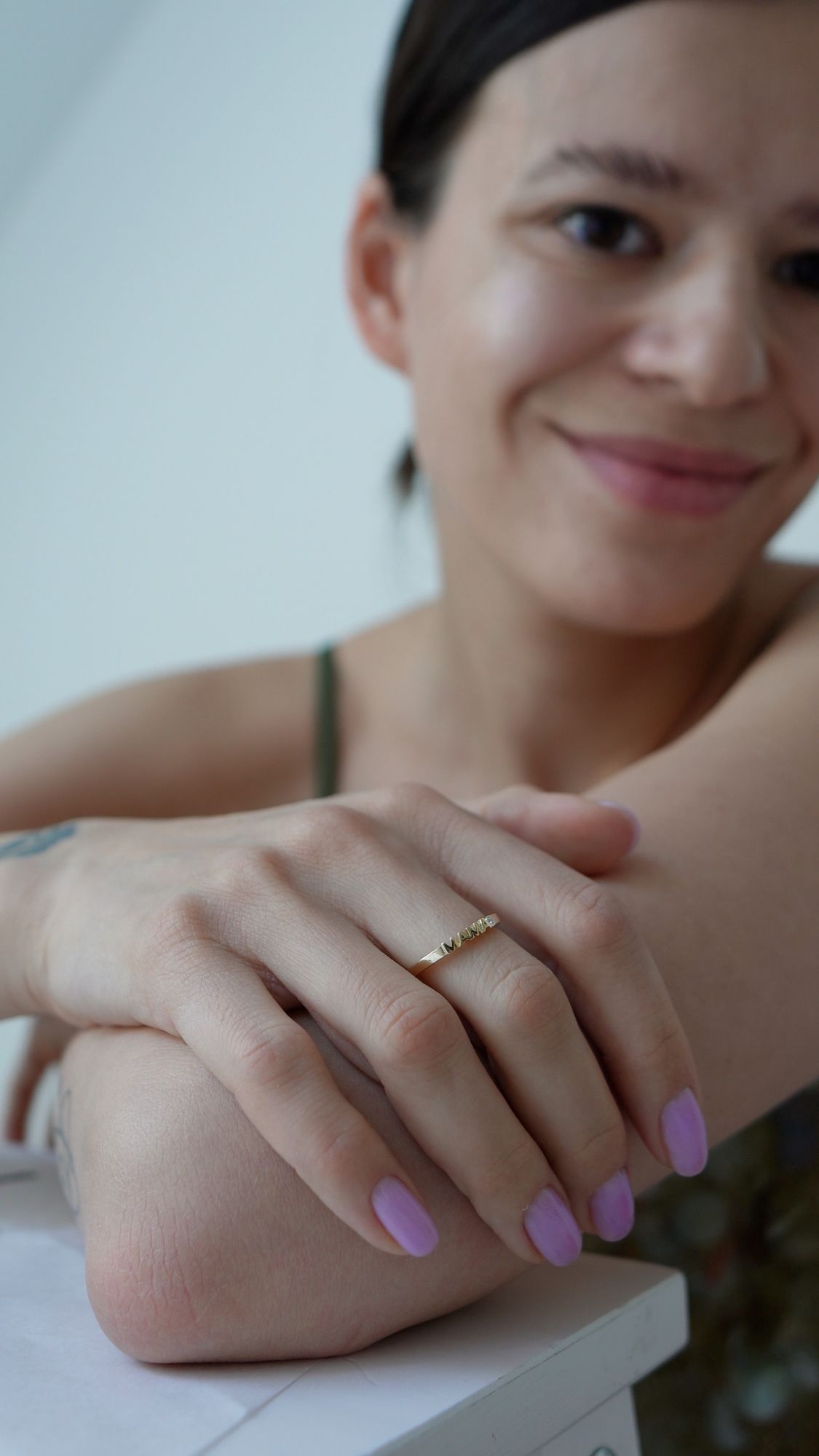 Becoming Mama 18K Guld Ring m. Lab-Grown Diamant