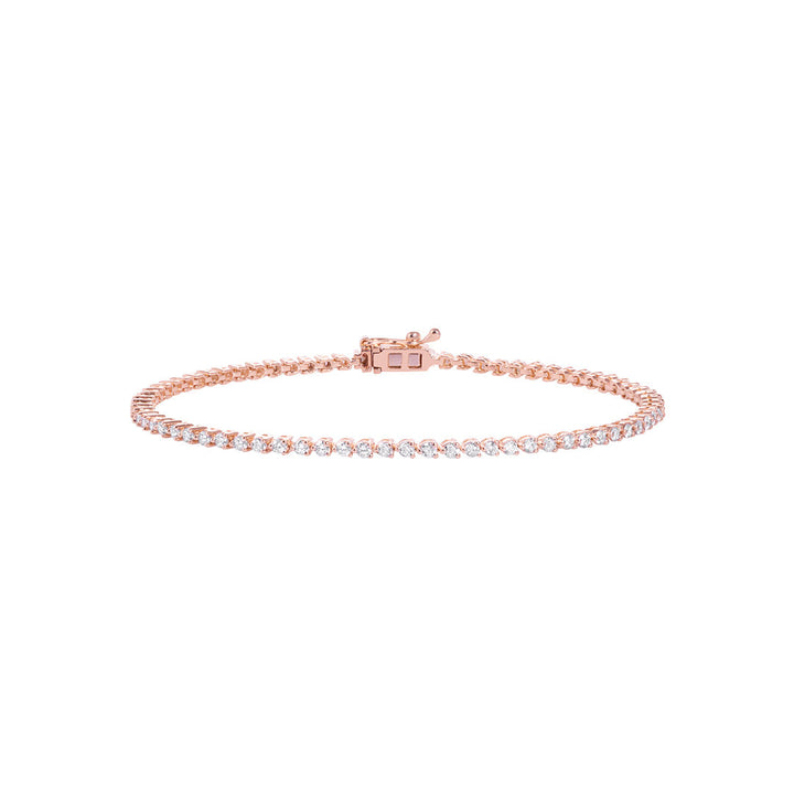 Grand Slam 18K Rose Gold Tennis Bracelet w. Diamonds