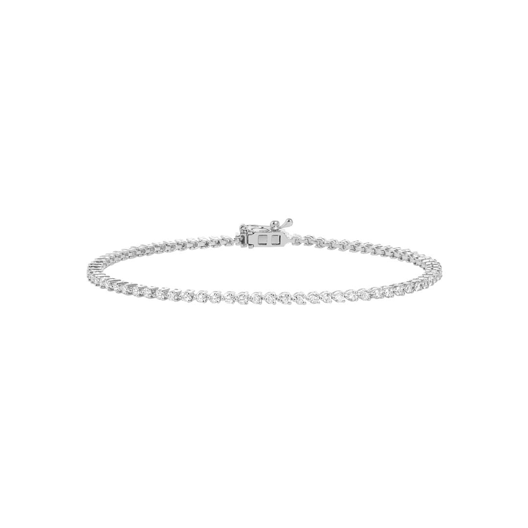 Grand Slam 18K Hvidguld Tennisarmbånd m. Diamanter