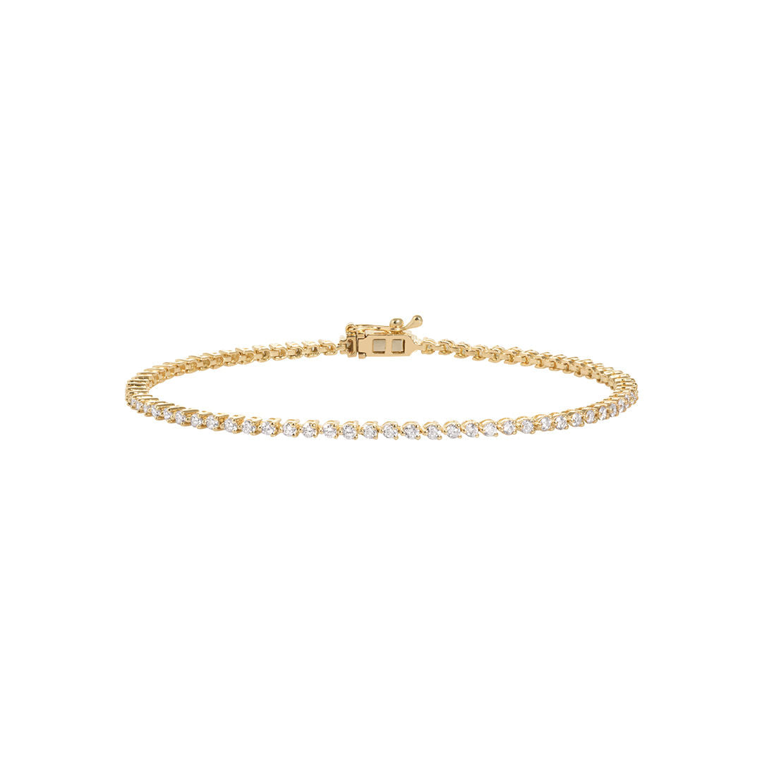 Grand Slam 18K Gold Tennis Bracelet w. Diamonds