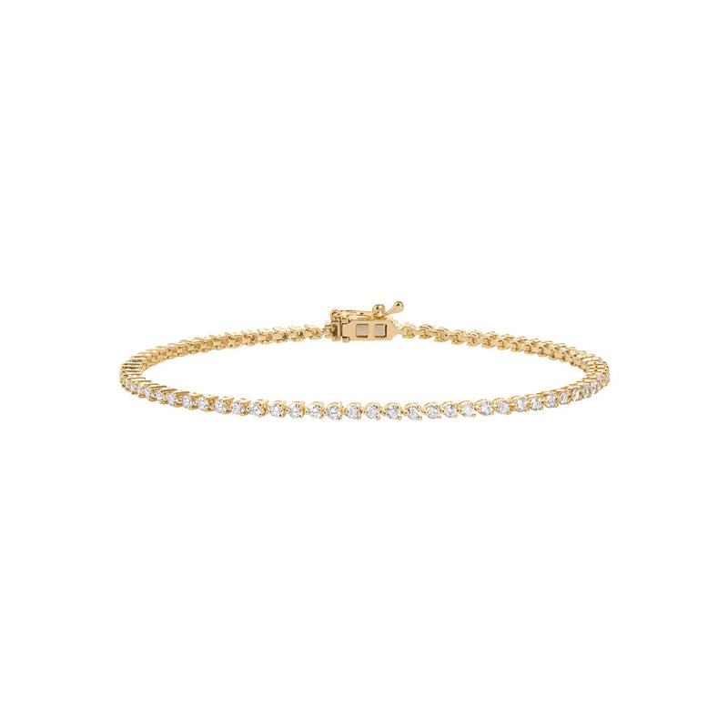 Grand Slam 18K Gold Tennis Bracelet w. Diamonds