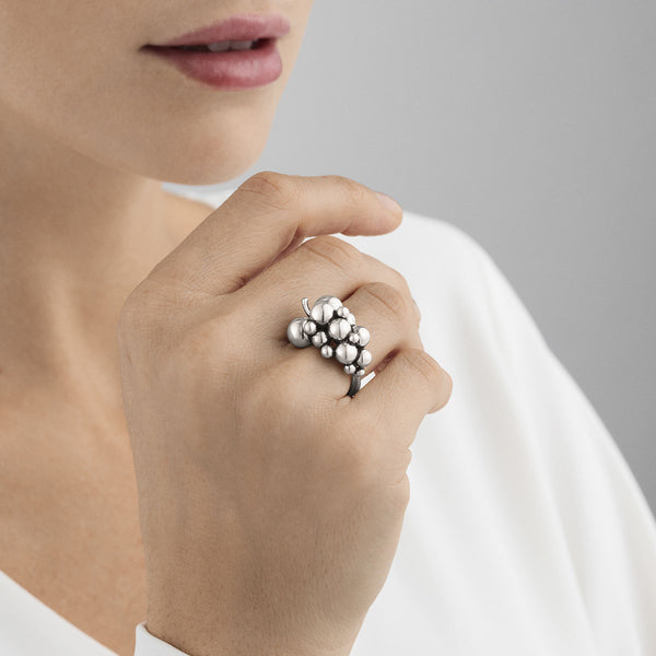 Georg Jensen | Lille Moonlight Grapes Sølv Ring