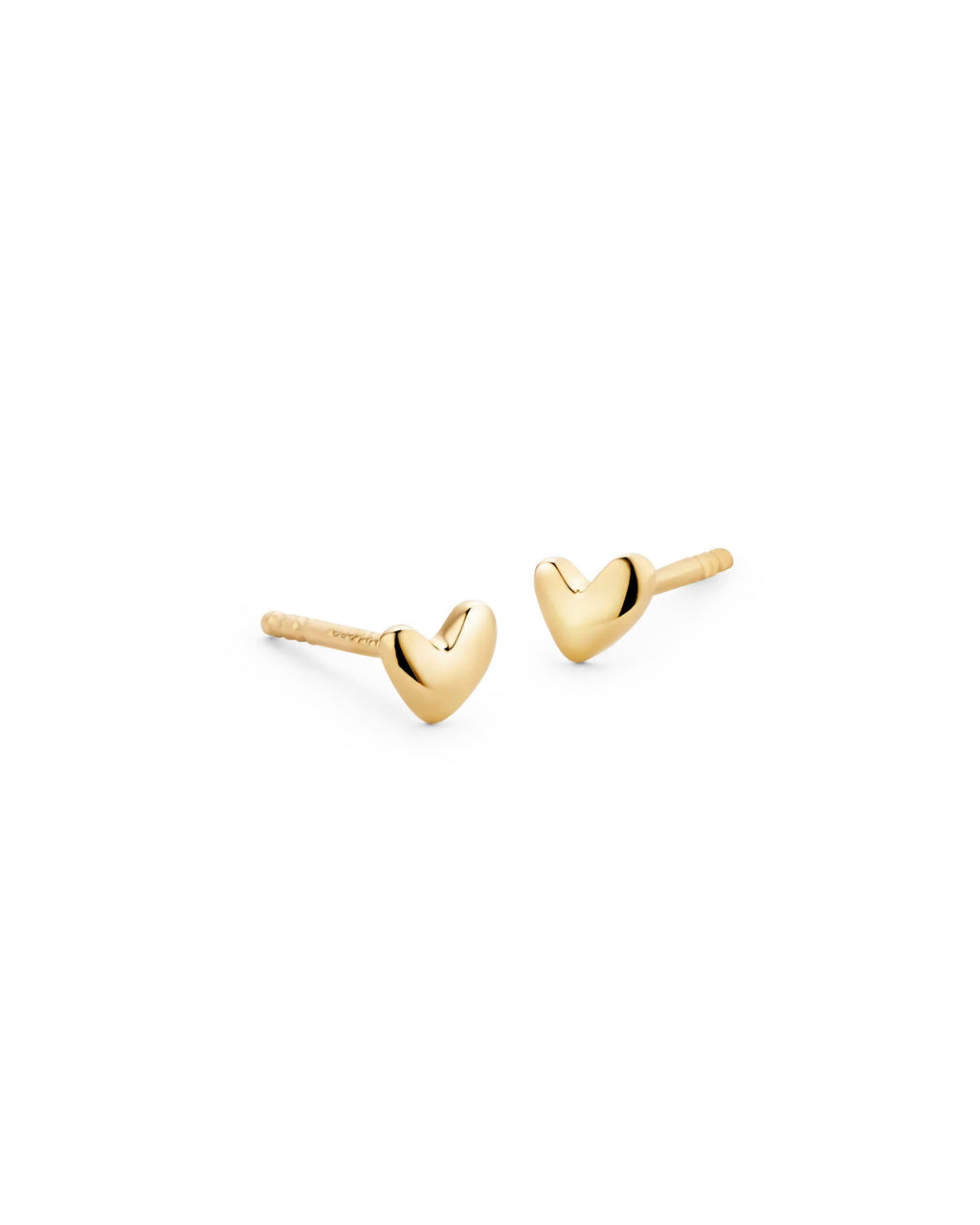Heart 14K Gold Studs