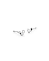 Heart 14K Whitegold Studs