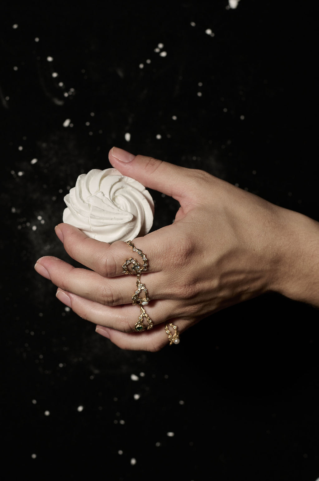 Oktober Fødselssten 18K Guld Ring m. Opal & Safirer