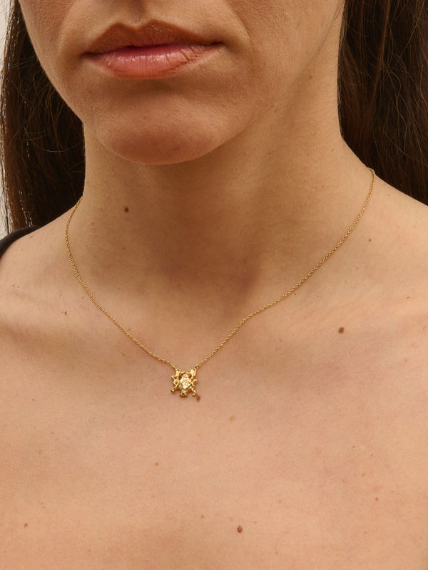 Aquarius 18K Gold Necklace w. Diamonds