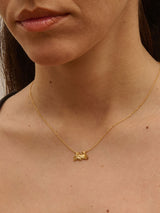 Cancer 18K Gold Necklace w. Diamonds