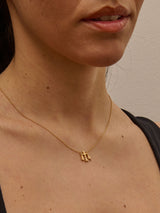 Libra 18K Gold Necklace w. Diamonds