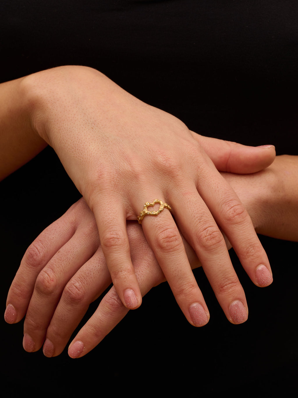 Liebe 18k goldener Ring w. Diamanten