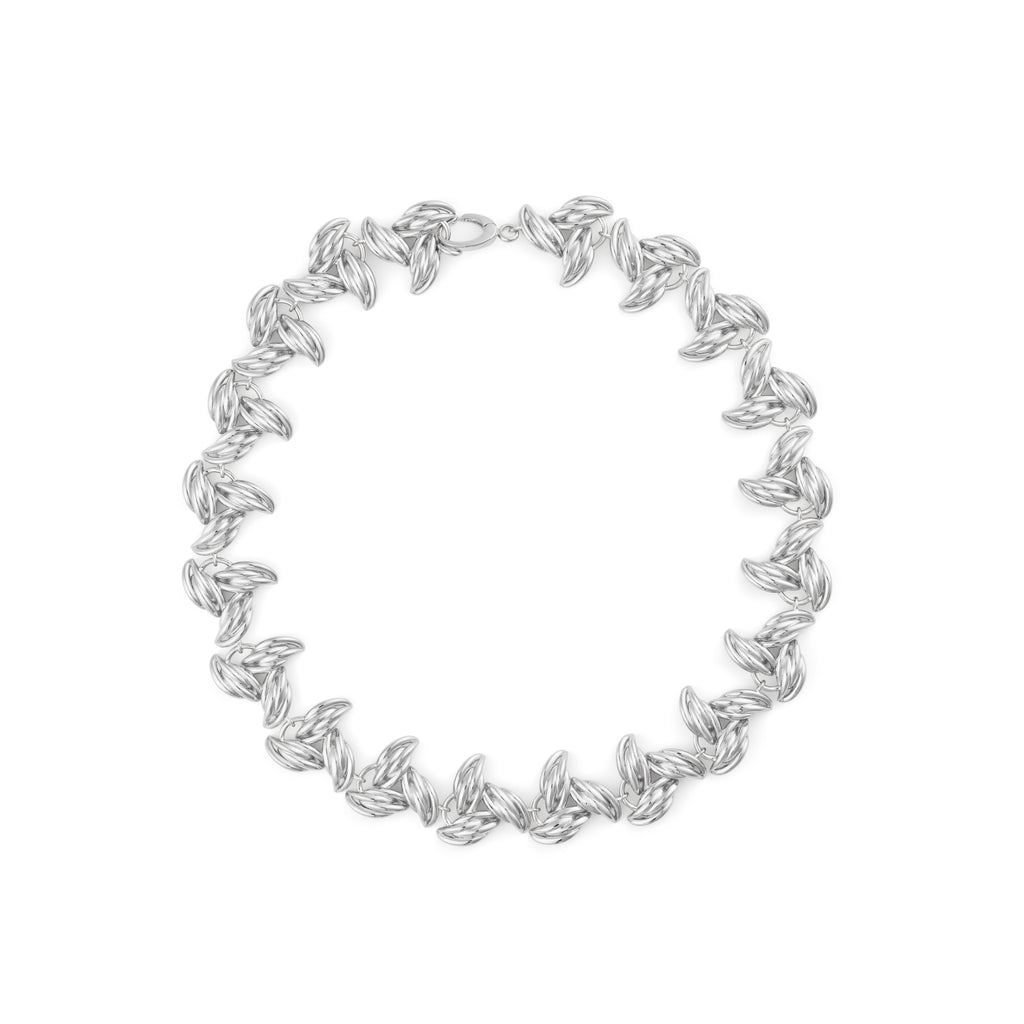 Verve White Rhodium on Brass Necklace