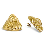 Chunky Triangular 18K Gold Plated Earrings