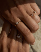 Bloom 9 18K eller 14K Guld, Hvidgulds eller Rosaguld Ring m. Diamanter