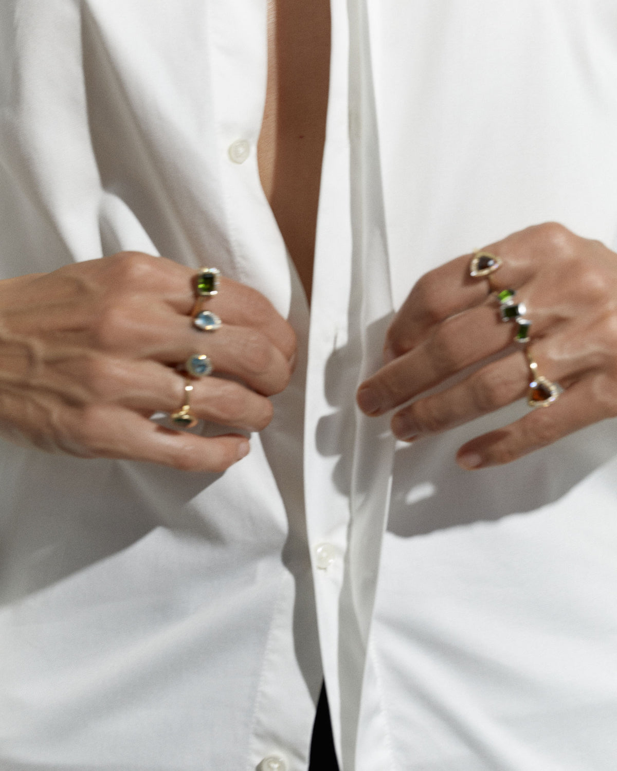 Bloom 1 18K Or 14K Gold, Whitegold or Rosegold Ring  w. Tourmaline & Diamonds