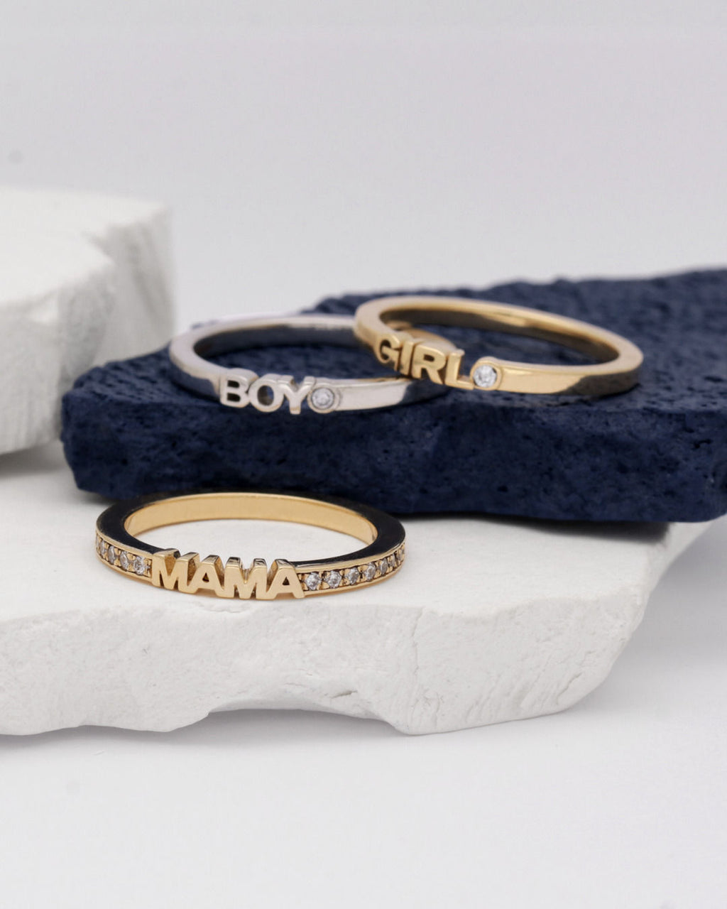 Becoming Eternity Mama 18K Gold Ring w. Lab-Grown Diamonds