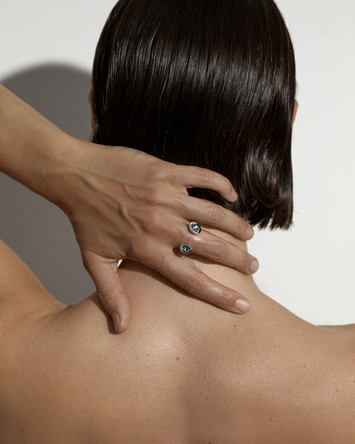 Bloom 6 18K Or 14K Gold, Whitegold or Rosegold Ring  w. Tourmaline & Diamonds