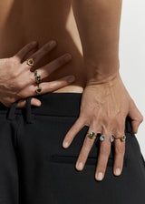 Bloom 4 18K eller 14K Guld, Hvidgulds eller Rosaguld Ring m. Turmaliner